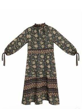 ROMEO & JULIET COUTURE Sheer Prairie Style Dress w/ High Collar